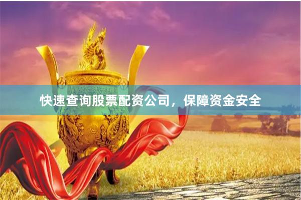 快速查询股票配资公司，保障资金安全
